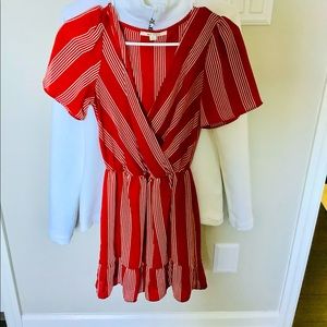 Francesca’s Collection womens dress orange and white XS